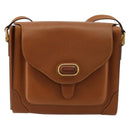 BALLY Shoulder Bag Leather Brown Gold Auth BA12445A-13