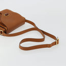 BALLY Shoulder Bag Leather Brown Gold Auth BA12445A-7