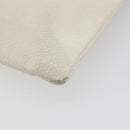 BALENCIAGA Clutch Bag Leather White Silver 485110 Auth BA12446-15