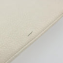 BALENCIAGA Clutch Bag Leather White Silver 485110 Auth BA12446-8
