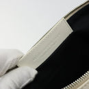 BALENCIAGA Clutch Bag Leather White Silver 485110 Auth BA12446-12