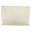 BALENCIAGA Clutch Bag Leather White Silver 485110 Auth BA12446-2