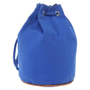 HERMES Purse Shoulder Bag Canvas Blue Silver Auth BA12448A-1