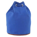 HERMES Purse Shoulder Bag Canvas Blue Silver Auth BA12448A-2