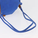 HERMES Purse Shoulder Bag Canvas Blue Silver Auth BA12448A-7