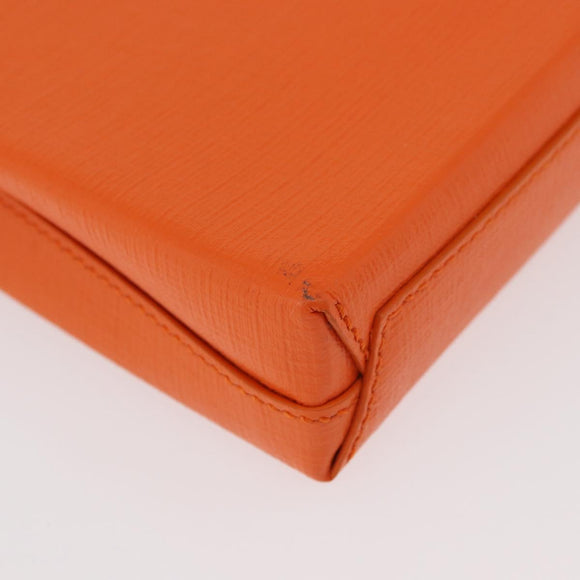 BALENCIAGA Shopping Phone Holder Bag Leather Orange 593826 Auth BA12449A