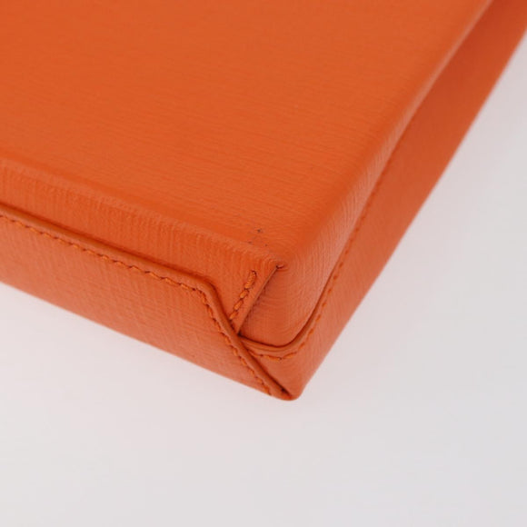 BALENCIAGA Shopping Phone Holder Bag Leather Orange 593826 Auth BA12449A