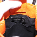 BALENCIAGA Shopping Phone Holder Bag Leather Orange 593826 Auth BA12449A-20