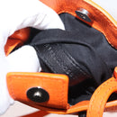 BALENCIAGA Shopping Phone Holder Bag Leather Orange 593826 Auth BA12449A-12