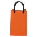 BALENCIAGA Shopping Phone Holder Bag Leather Orange 593826 Auth BA12449A-2
