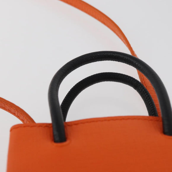 BALENCIAGA Shopping Phone Holder Bag Leather Orange 593826 Auth BA12449A