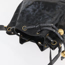 CHANEL Handtasche Umhängetasche Lackleder Schwarz Gold CC Auth BA12450-6