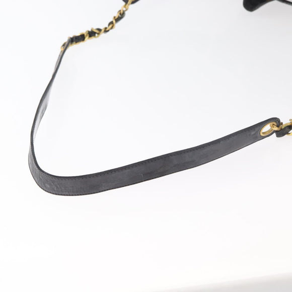CHANEL Handtasche Umhängetasche Lackleder Schwarz Gold CC Auth BA12450