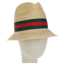 GUCCI Straw Hat S Beige Auth BA12455M-1