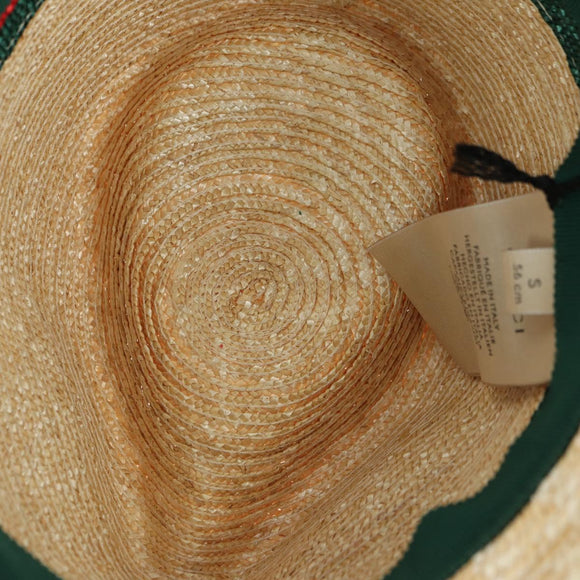 GUCCI Straw Hat S Beige Auth BA12455M