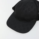 GUCCI GG Canvas Web Sherry Line Baseball Cap Nylon XL Black 200035 Auth BA12456A-8
