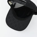 GUCCI GG Canvas Web Sherry Line Baseball Cap Nylon XL Black 200035 Auth BA12456A-9