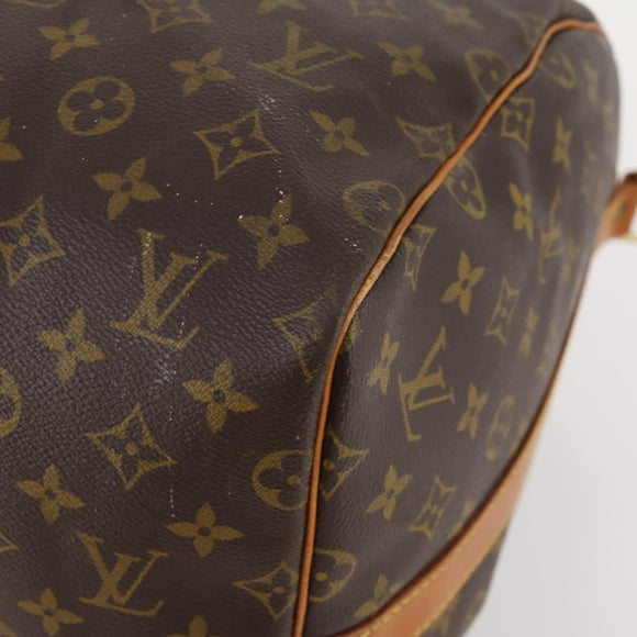 LOUIS VUITTON Monogram Keepall Bandouliere 55 Boston Bag M41414 LV Auth BA12457