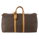 LOUIS VUITTON Monogram Keepall Bandouliere 55 Boston Bag M41414 LV Auth BA12457-2