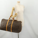 LOUIS VUITTON Monogram Keepall Bandouliere 55 Boston Bag M41414 LV Auth BA12457-22