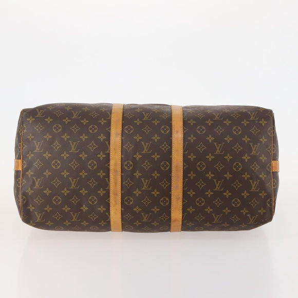 LOUIS VUITTON Monogram Keepall Bandouliere 55 Boston Bag M41414 LV Auth BA12457