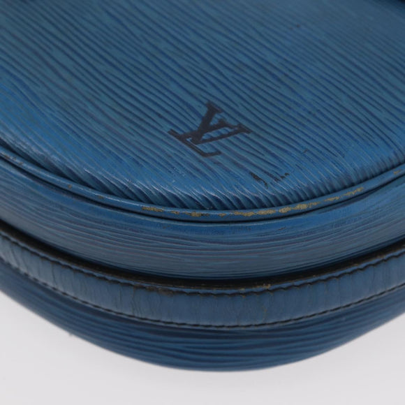 LOUIS VUITTON Epi Jeune Fille MM Shoulder Bag Toledo Blue M52155 LV Auth BA12461