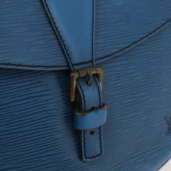 LOUIS VUITTON Epi Jeune Fille MM Shoulder Bag Toledo Blue M52155 LV Auth BA12461