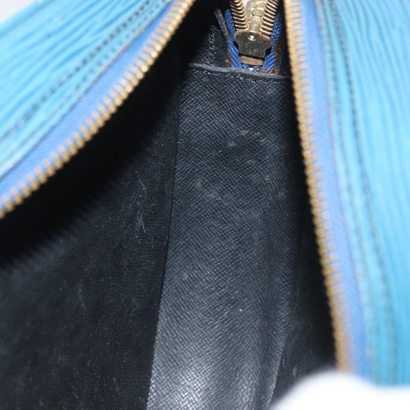 LOUIS VUITTON Epi Jeune Fille MM Shoulder Bag Toledo Blue M52155 LV Auth BA12461