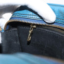 LOUIS VUITTON Epi Jeune Fille MM Shoulder Bag Toledo Blue M52155 LV Auth BA12461-22