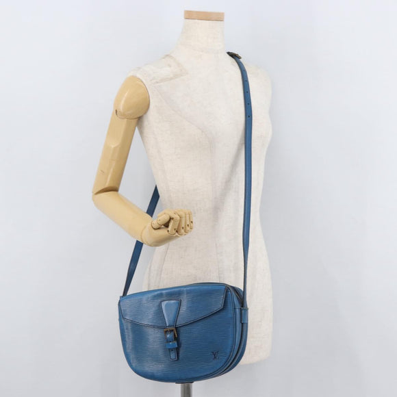 LOUIS VUITTON Epi Jeune Fille MM Shoulder Bag Toledo Blue M52155 LV Auth BA12461