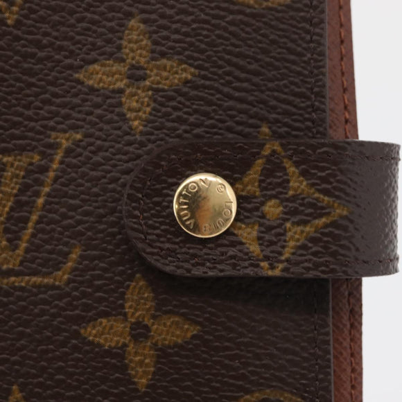 LOUIS VUITTON Monogram Agenda PM Day Planner Cover R20005 LV Auth BA12468A