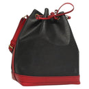 LOUIS VUITTON Epi Noe Shoulder Bag Bicolor Black Red M44017 LV Auth BA1247-1