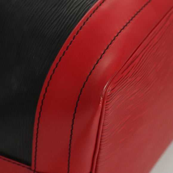 LOUIS VUITTON Epi Noe Shoulder Bag Bicolor Black Red M44017 LV Auth BA1247