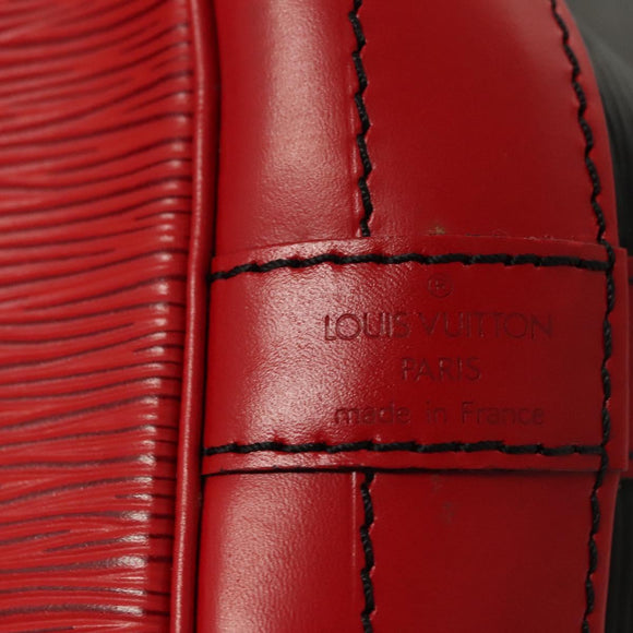 LOUIS VUITTON Epi Noe Shoulder Bag Bicolor Black Red M44017 LV Auth BA1247