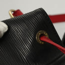 LOUIS VUITTON Epi Noe Shoulder Bag Bicolor Black Red M44017 LV Auth BA1247-15