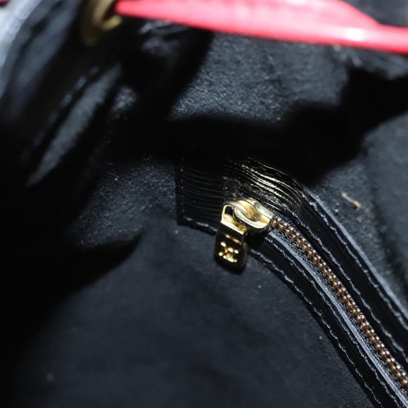 LOUIS VUITTON Epi Noe Shoulder Bag Bicolor Black Red M44017 LV Auth BA1247