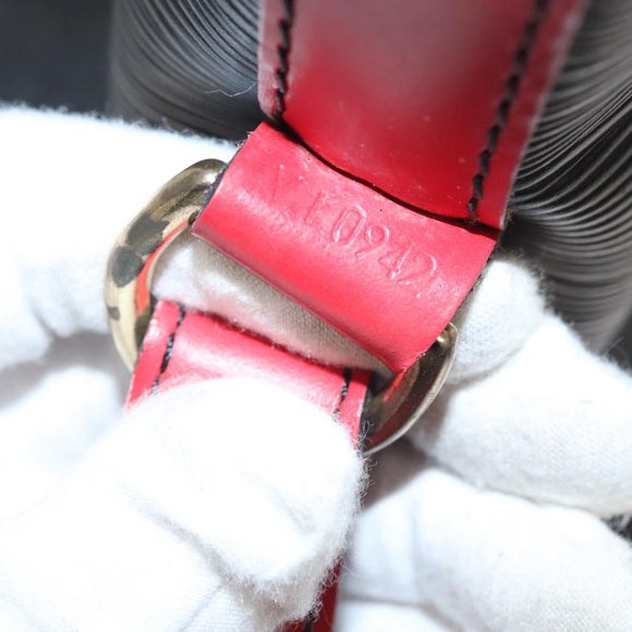 LOUIS VUITTON Epi Noe Shoulder Bag Bicolor Black Red M44017 LV Auth BA1247