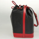 LOUIS VUITTON Epi Noe Shoulder Bag Bicolor Black Red M44017 LV Auth BA1247-4