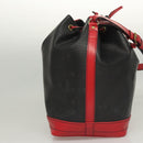 LOUIS VUITTON Epi Noe Shoulder Bag Bicolor Black Red M44017 LV Auth BA1247-4