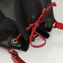 LOUIS VUITTON Epi Noe Shoulder Bag Bicolor Black Red M44017 LV Auth BA1247-6