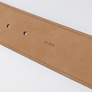 LOUIS VUITTON Ceinture Belt Leather 45.7"" Black LV Auth BA12472A-10