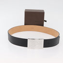 LOUIS VUITTON Ceinture Belt Leather 45.7"" Black LV Auth BA12472A-12