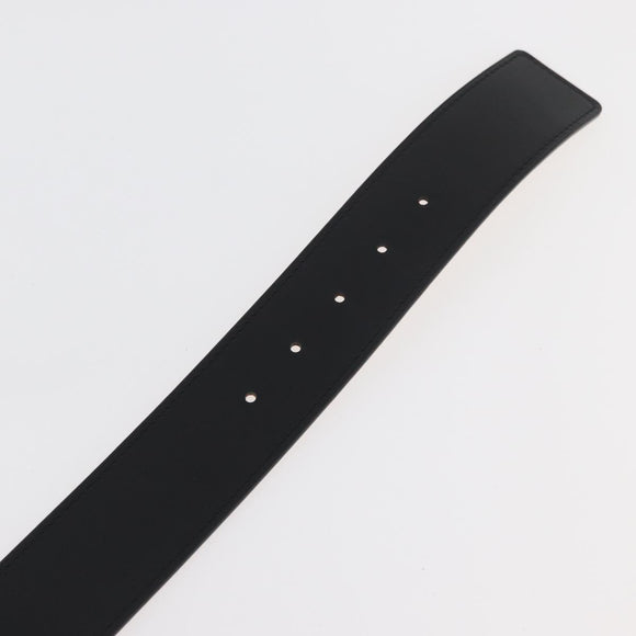 LOUIS VUITTON Ceinture Belt Leather 45.7"" Black LV Auth BA12472A