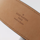 LOUIS VUITTON Ceinture Belt Leather 45.7"" Black LV Auth BA12472A-9