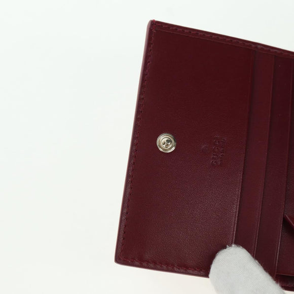 GUCCI GG Supreme Bifold Wallet PVC Beige Gold 818767 Auth BA12475M