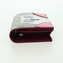 GUCCI GG Supreme Bifold Wallet PVC Beige Gold 818767 Auth BA12475M-4
