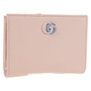 GUCCI Bifold Wallet Leather Pink Gold 790063 Auth BA12476M-1