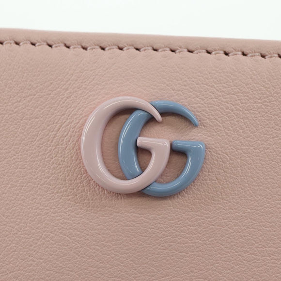 GUCCI Bifold Wallet Leather Pink Gold 790063 Auth BA12476M
