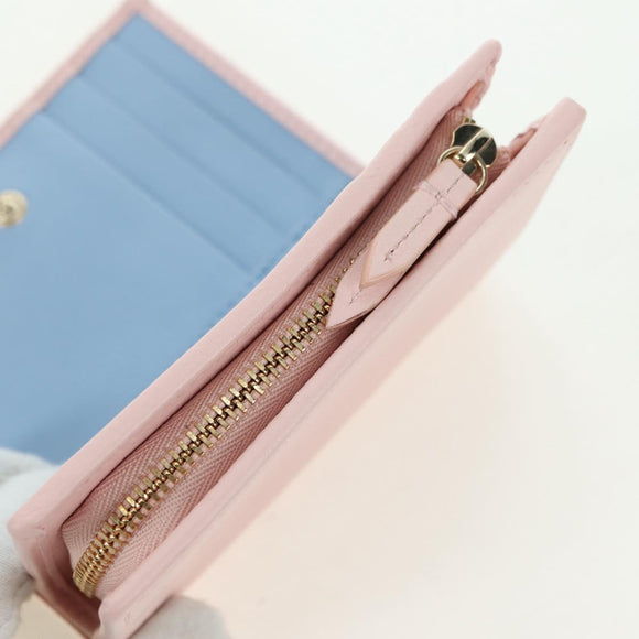 GUCCI Bifold Wallet Leather Pink Gold 790063 Auth BA12476M