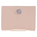GUCCI Bifold Wallet Leather Pink Gold 790063 Auth BA12476M-13